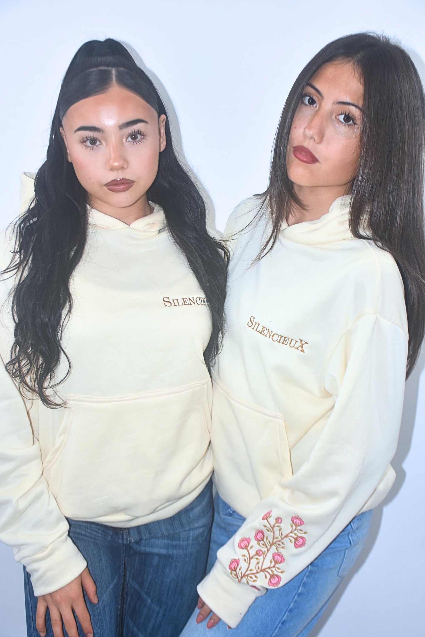 Eternal Bloom Hoodie Women – Beige, Handmade Limited Edition