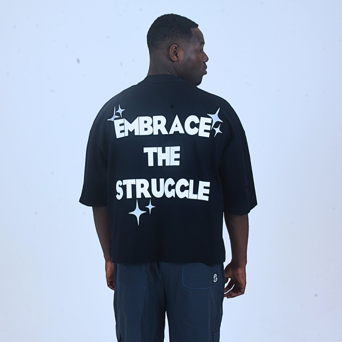 Men Navy Blue Short Sleeve T-shirt