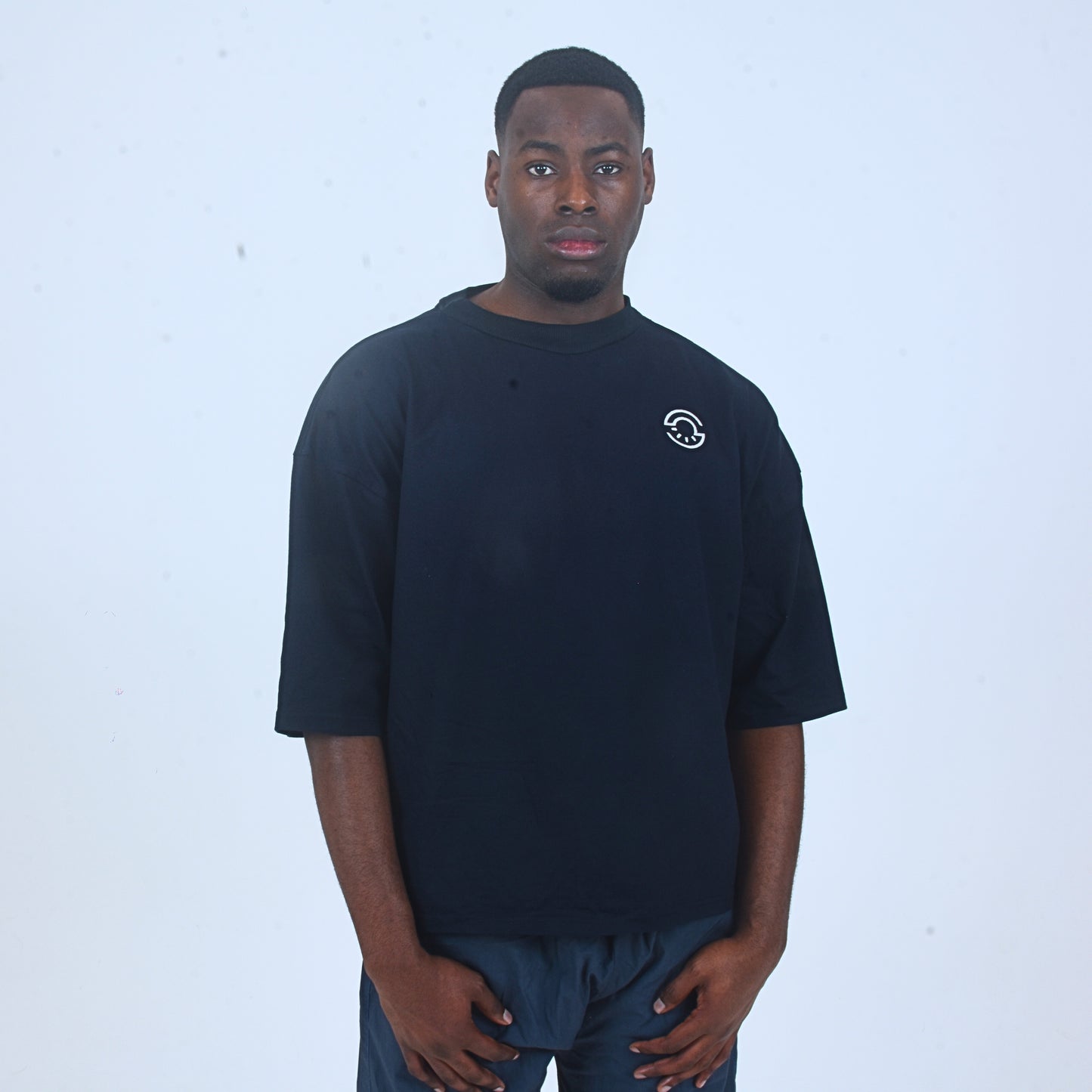 Men Navy Blue Short Sleeve T-shirt