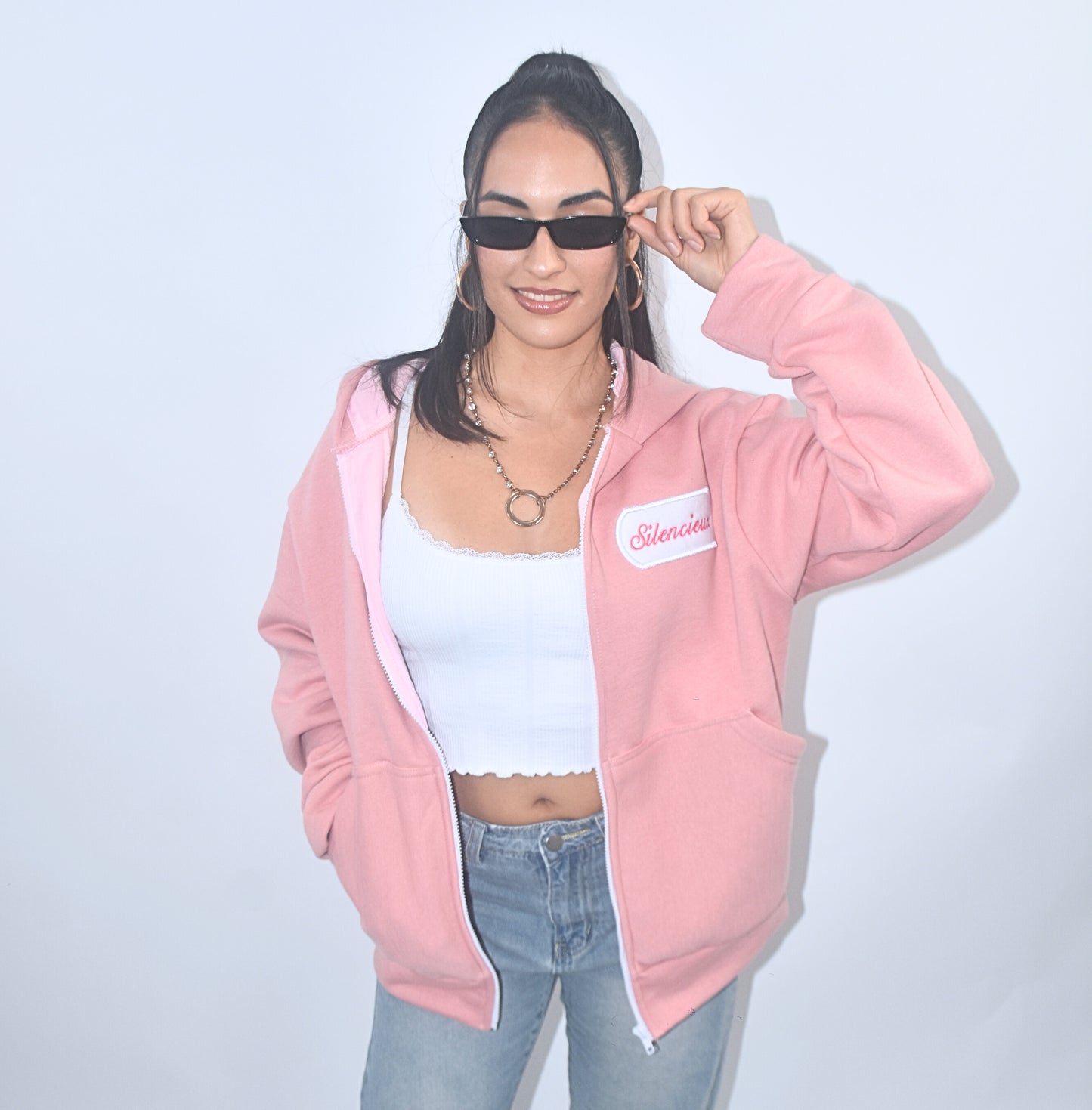 Aurora Hoodie Women – Light Pink, Handmade Limited Edition