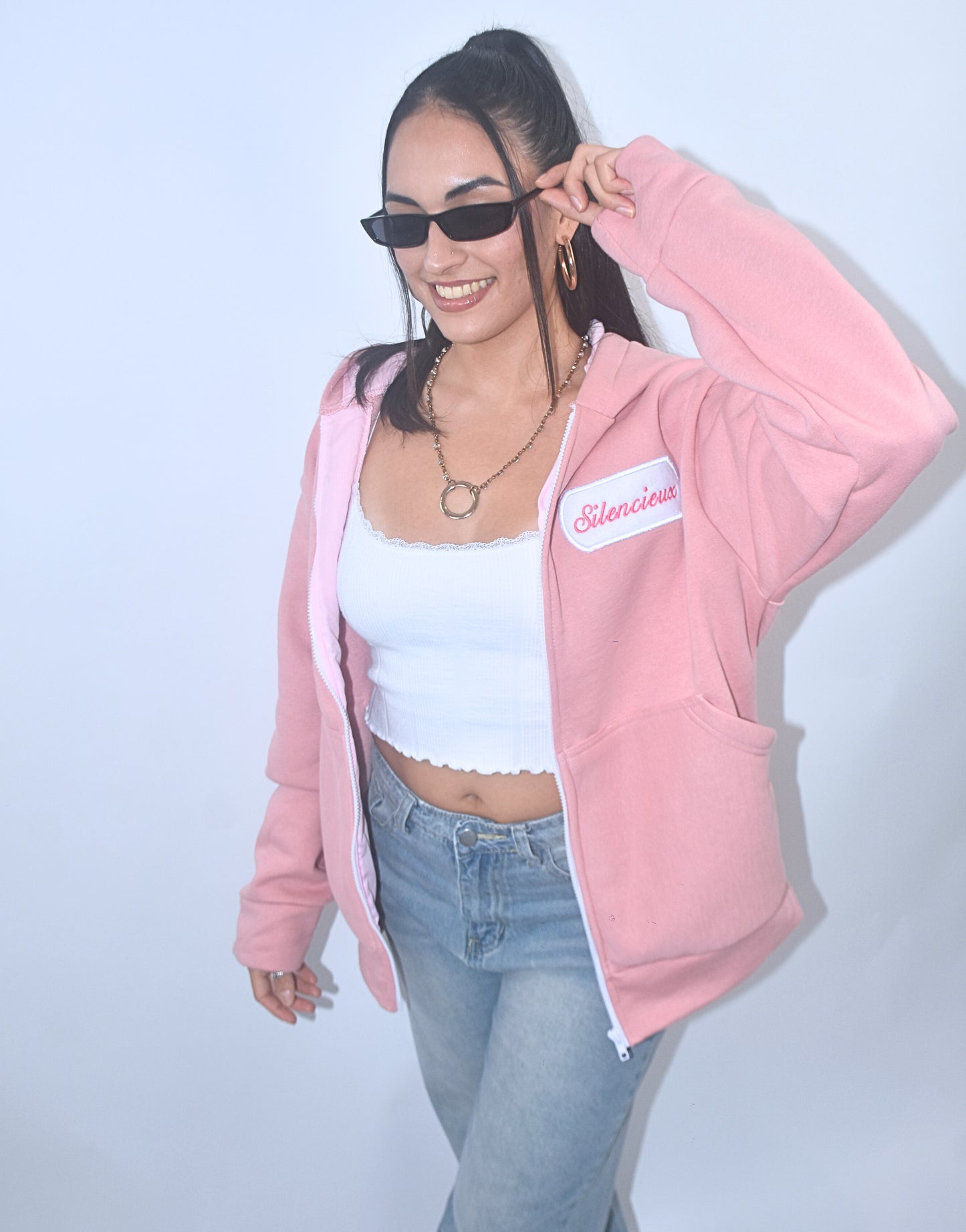 Aurora Hoodie Women – Light Pink, Handmade Limited Edition