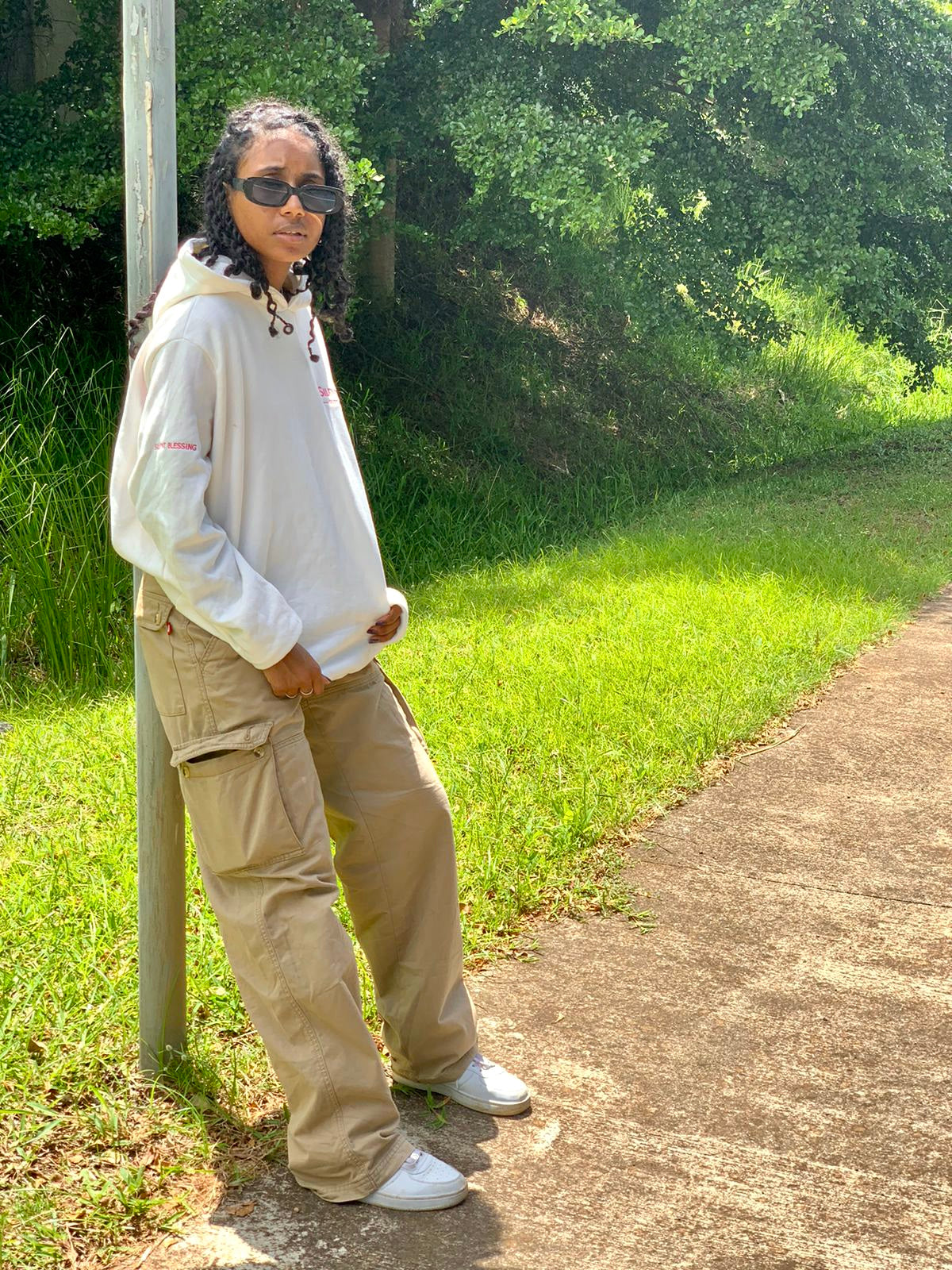 White Blossom Tree Hoodie