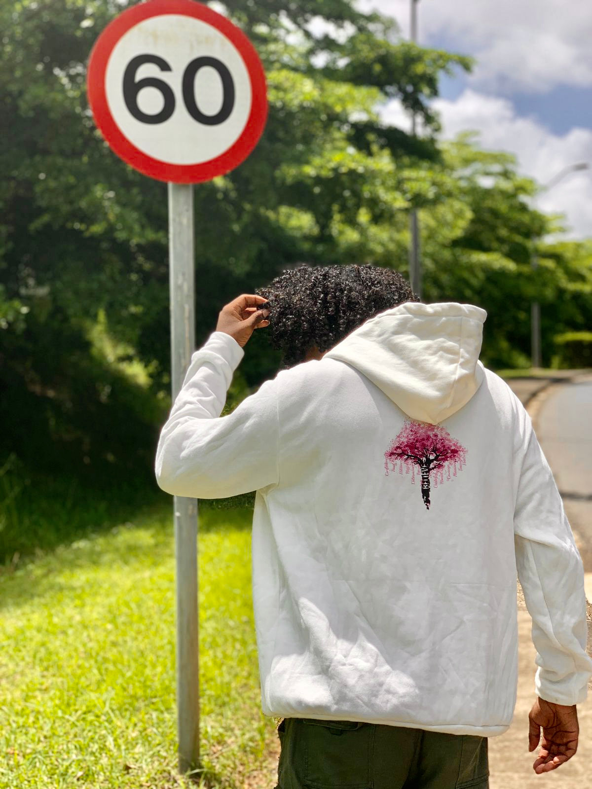 White Blossom Tree Hoodie