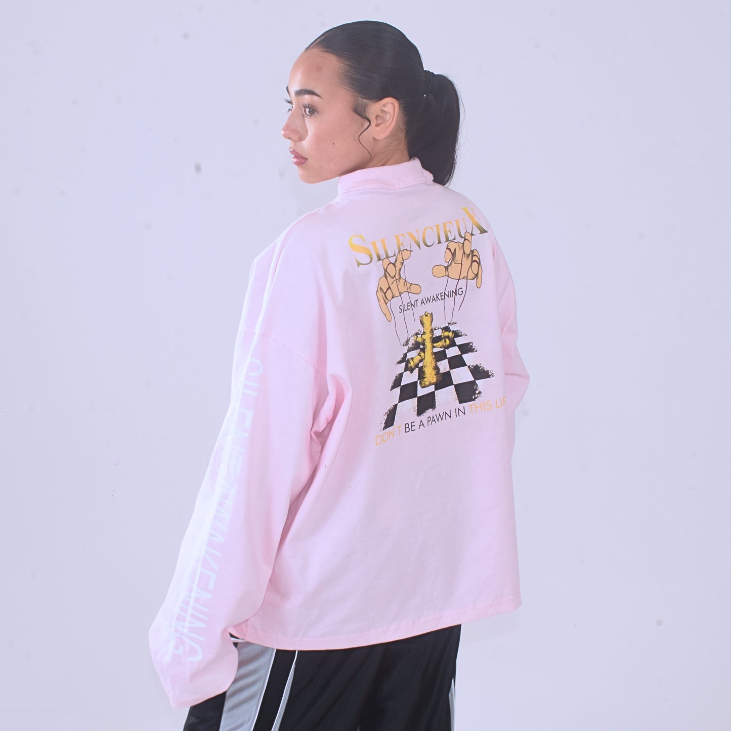 Long Sleeve Pink T-shirt Women