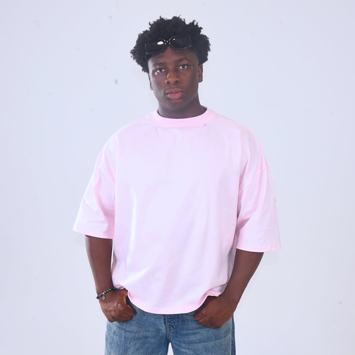 Short Sleeve Pink T-shirt Men