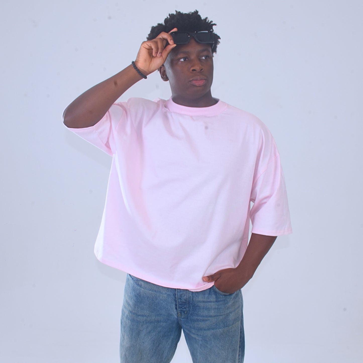 Short Sleeve Pink T-shirt Men